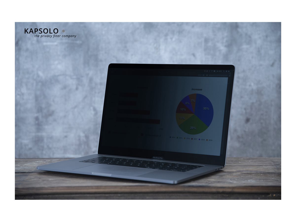 KAPSOLO Blickschutzfilter für Notebook 16" 16:10 Magnetisch 2-Wege Schwarz