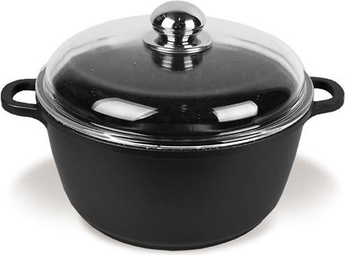 Maestro MR-4624C Topf mit Deckel 24 cm 4 l Schwarz (MR-4624C)