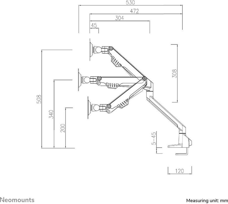 Neomounts FPMA-D750DBLACK2 Tischhalterung für 2 LCD-Displays 10"-32" Schwarz