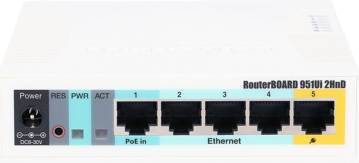 RB951Ui MikroTik RouterOS L4-2HnD 128MB RAM, 5xLAN, 1xUSB, 2.4GHz 802.11bgn (MT RB951Ui-2HnD)