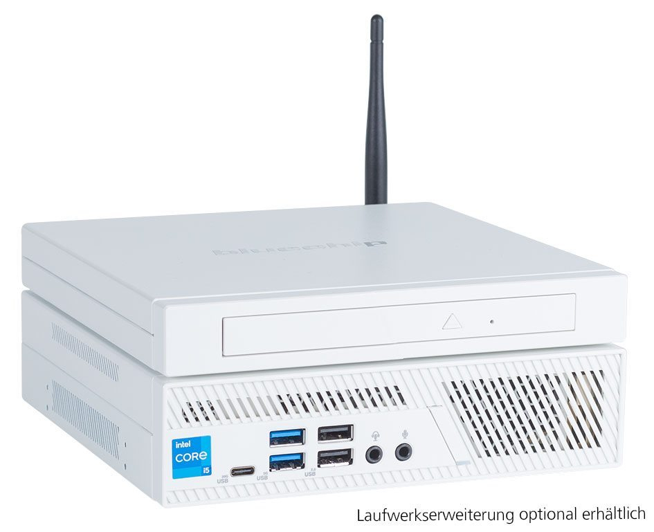 bluechip BUSINESSline S3159 Mini-PC Intel Core i5-14400 8 GB RAM 500 GB SSD Weiß
