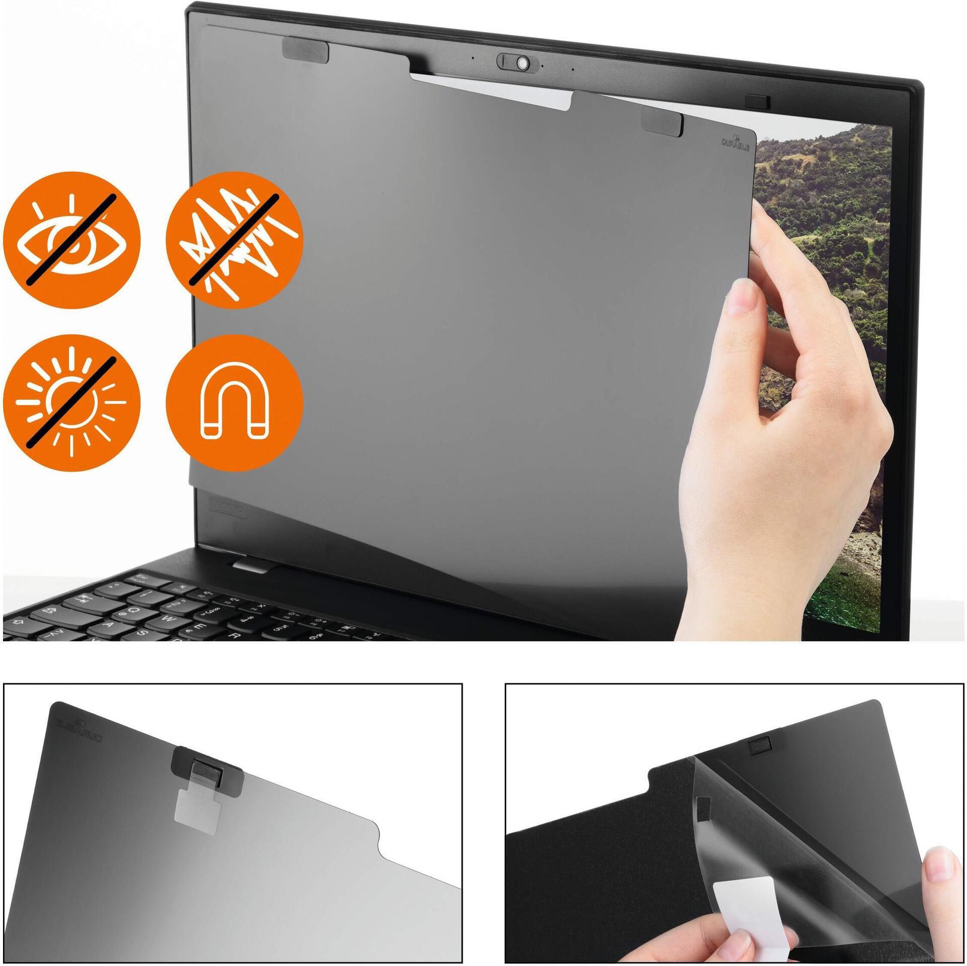 DURABLE 514457 Blickschutzfilter 14" 2-Wege Magnetisch Rahmenlos Anthrazitgrau