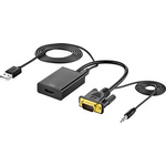 SpeaKa Professional AV Adapter [VGA, Klinke - HDMI] 1920 x 1080 Pixel SP-VK/HD (SP-VK/HD)
