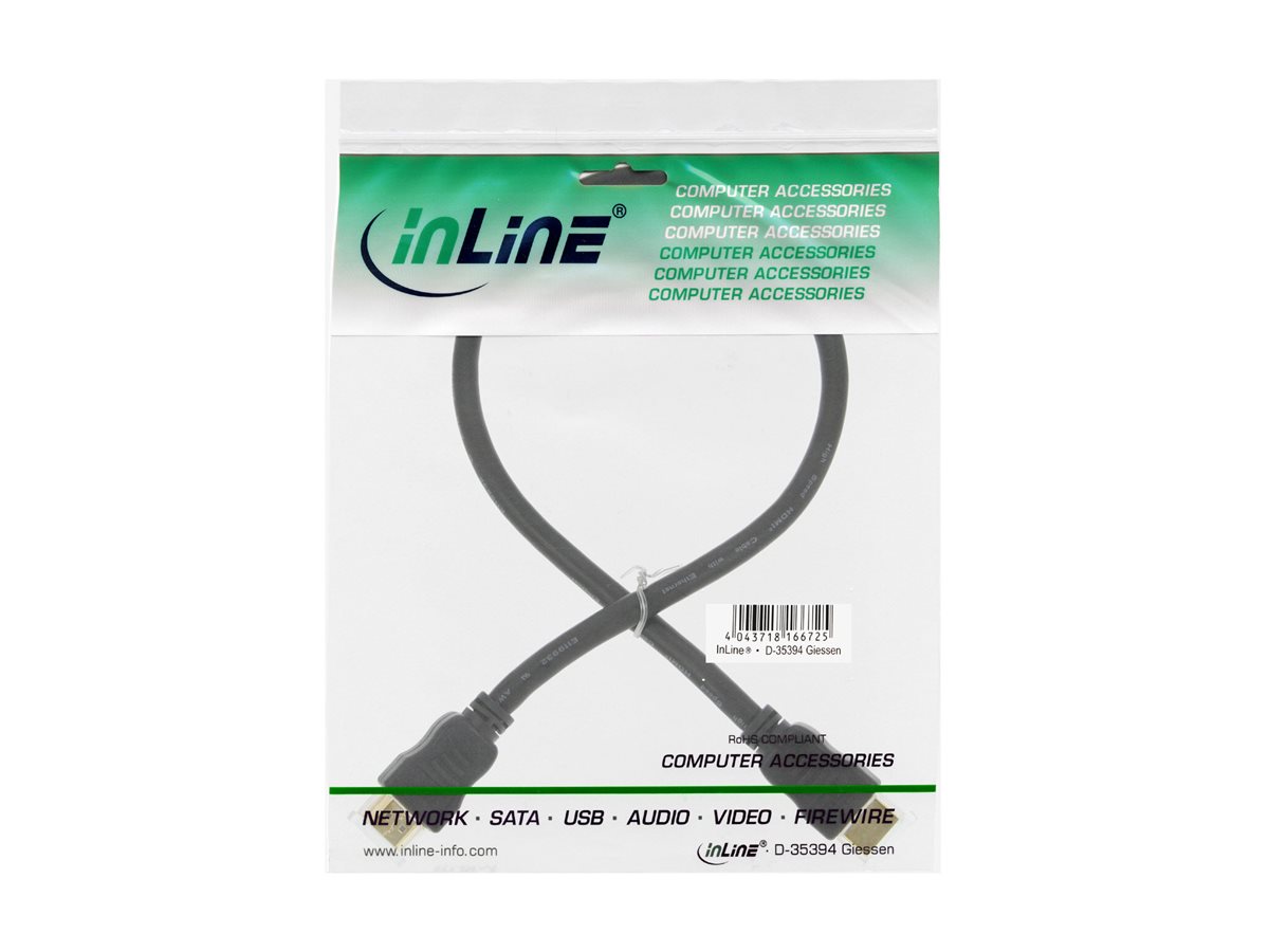 InLine High Speed HDMI-Kabel mit Ethernet 1.4 1 m Schwarz