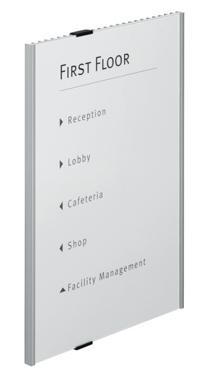 DURABLE INFO SIGN Türschild A3 Acryl Aluminium Silber