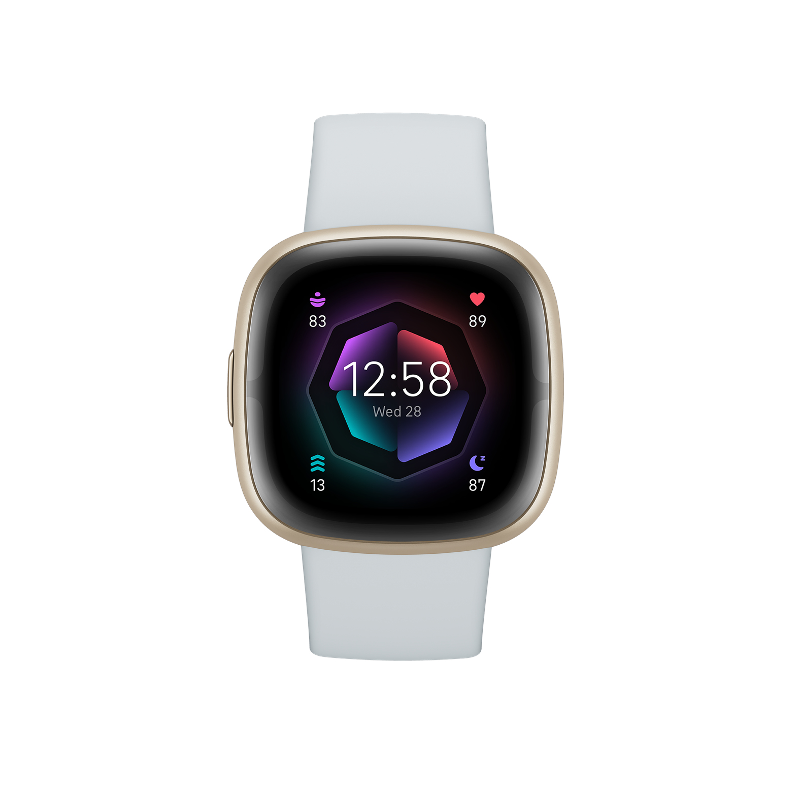 Fitbit Sense 2 Gold Aluminium GPS Blue Mist