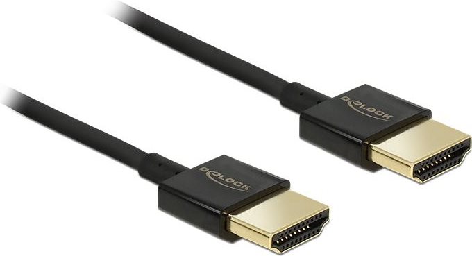 Delock Kabel High Speed HDMI mit Ethernet - HDMI-A Stecker > HDMI-A Stecker 3D 4K 1,5 m Slim High Quality (84772)