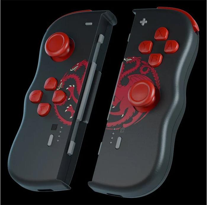 Pixminds Lexip Game of Thrones Targaryen Black Edition Gamepad Kabellos Bluetooth Schwarz, Rot