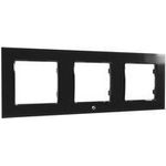 Shelly · Unterputz Zubehör · "Wall Frame 7,60cm (3") · Wandtaster Rahmen 3-fach · Schwarz (Shelly_WF_3_s)