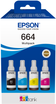 Epson Ink/664 EcoTank CMYK (C13T66464A)