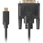 Lanberg CA-CMDV-10CU-0018-BK Videokabel-Adapter 1,8 m USB Typ-C DVI-D Schwarz (CA-CMDV-10CU-0018-BK)