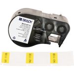 Brady, M4-91-427-YL, selbstlaminierendes Vinyl, Gelb/Transparent, 25.40 x 12.70(38.10) mm, permanent, für Kabeldurchmesser von 4.00 - 8.10 mm (180 E.) (170746)