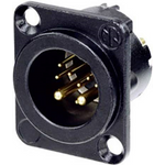Neutrik XLR-Steckverbinder Flanschstecker, Kontakte gerade Polzahl: 10 Schwarz 1 St. (NC10MD-LX-B-CON)