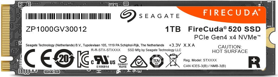 Seagate SSD Firecuda 520 M.2 1TB PCIe Gen4x4 2280 (ZP1000GV3A012)