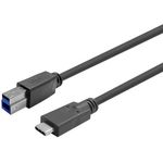 Vivolink PROUSBCBMM5 USB Kabel 5 m USB 3.2 Gen 1 (3.1 Gen 1) USB C USB B Schwarz (PROUSBCBMM5)