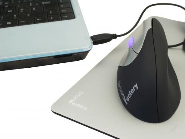 URBAN TOOLS Urban Factory Ergo Mouse - USB - Optisch - Windows 98SE,ME,2000,XP,Vista,W7 - Linux - MA