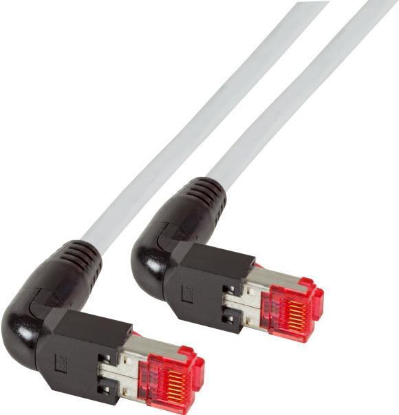EFB-Elektronik RJ45 Patchkabel Cat.6A S/FTP LSZH Draka UC900 TM21 2x90° grau 15m Hersteller: EFB Elektronik (K4137GR.15)