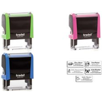 trodat Kinder Adress-Stempelautomat "Printy 4.0" 4912, grün Lieferung mit Gutschein zur Anfertigung einer individuellen (4912 4.0S)