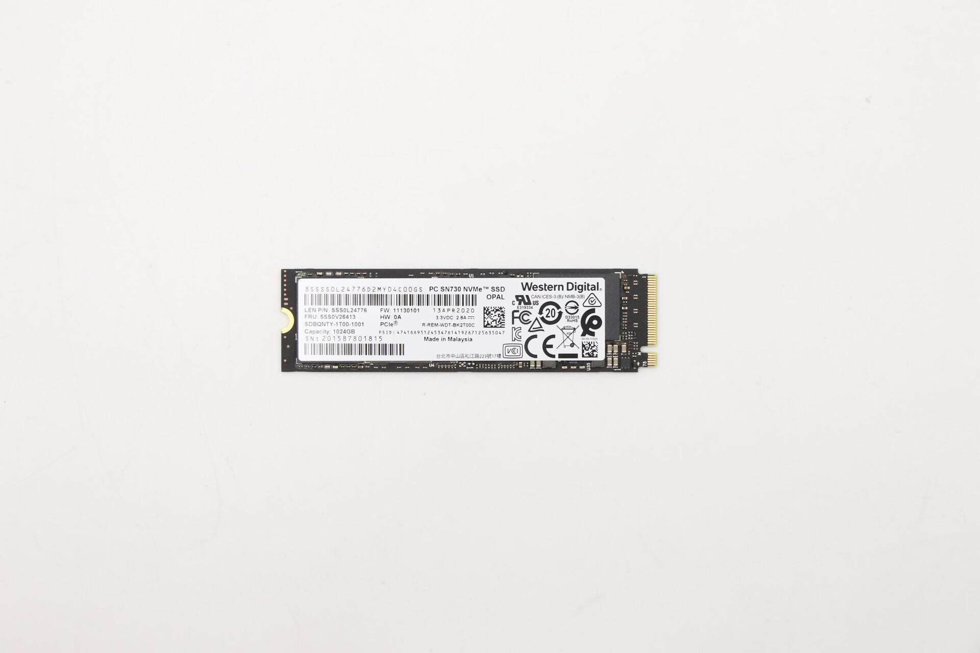 Lenovo 5SS0V26413 Internes Solid State Drive M.2 1000 GB PCI Express 3.0 (5SS0V26413)