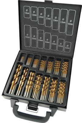 Brüder Mannesmann M54399 HSS Metall-Spiralbohrer-Set 99teilig TiN Zylinderschaft 1 Set (M54399)