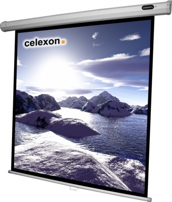 Celexon Economy Manual Screen 200 x 200 cm 1:1 (111") Schwarz, Weiß