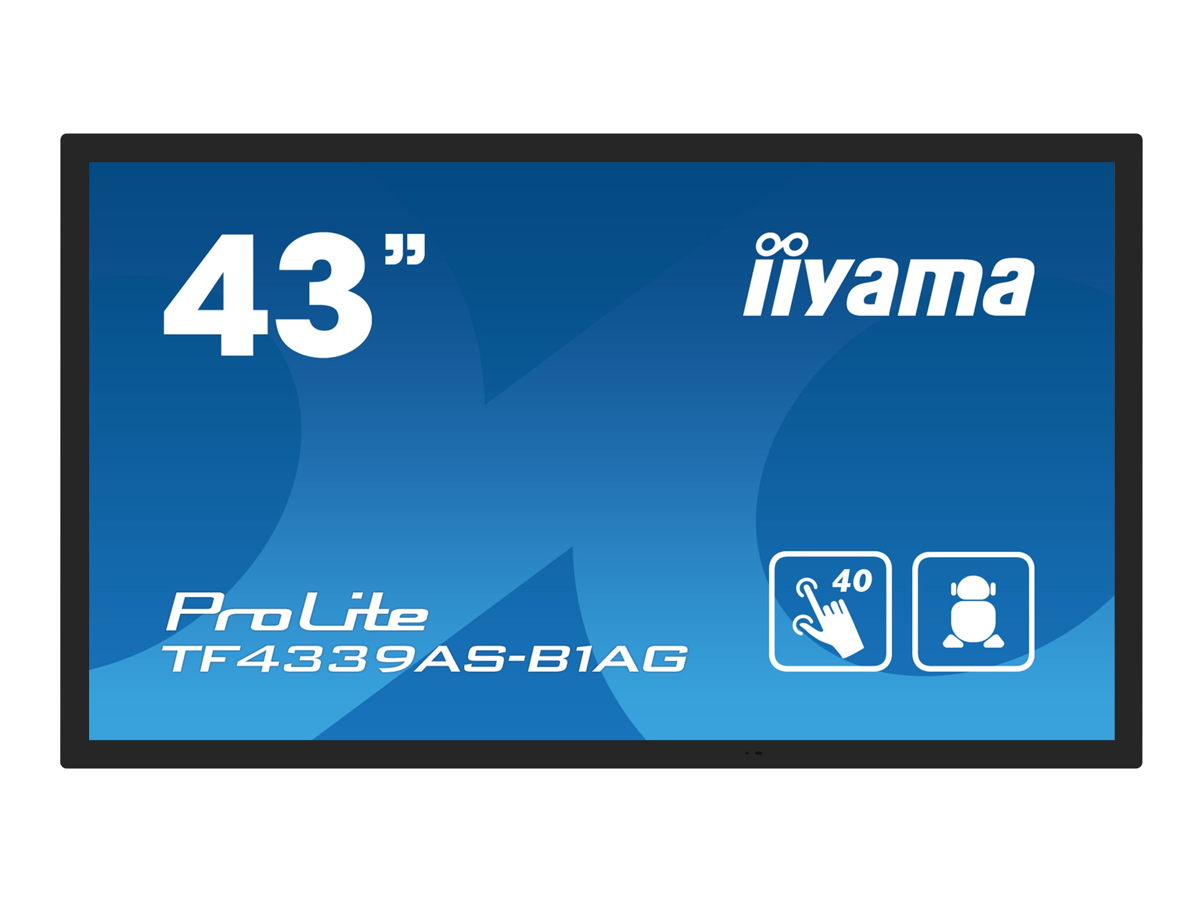 iiyama ProLite TF4339AS-B1AG Touchmonitor 42,5" 4K UHD Android Schwarz