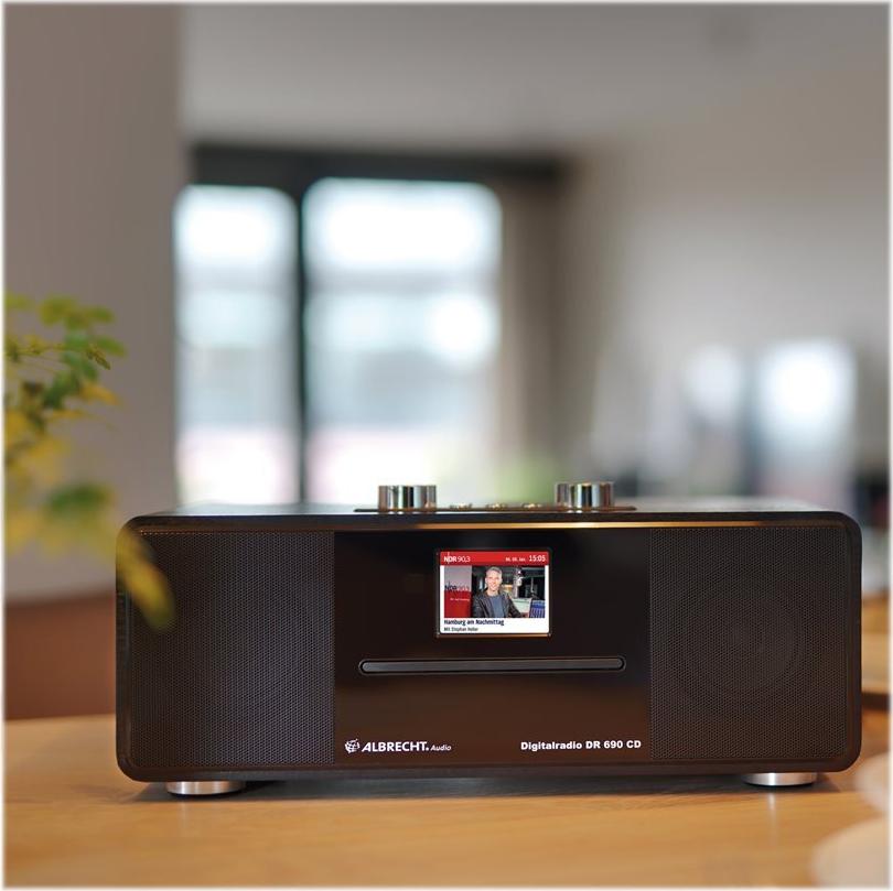 Albrecht DR 690 CD Hybridradio mit Bluetooth und CD-Player Schwarz