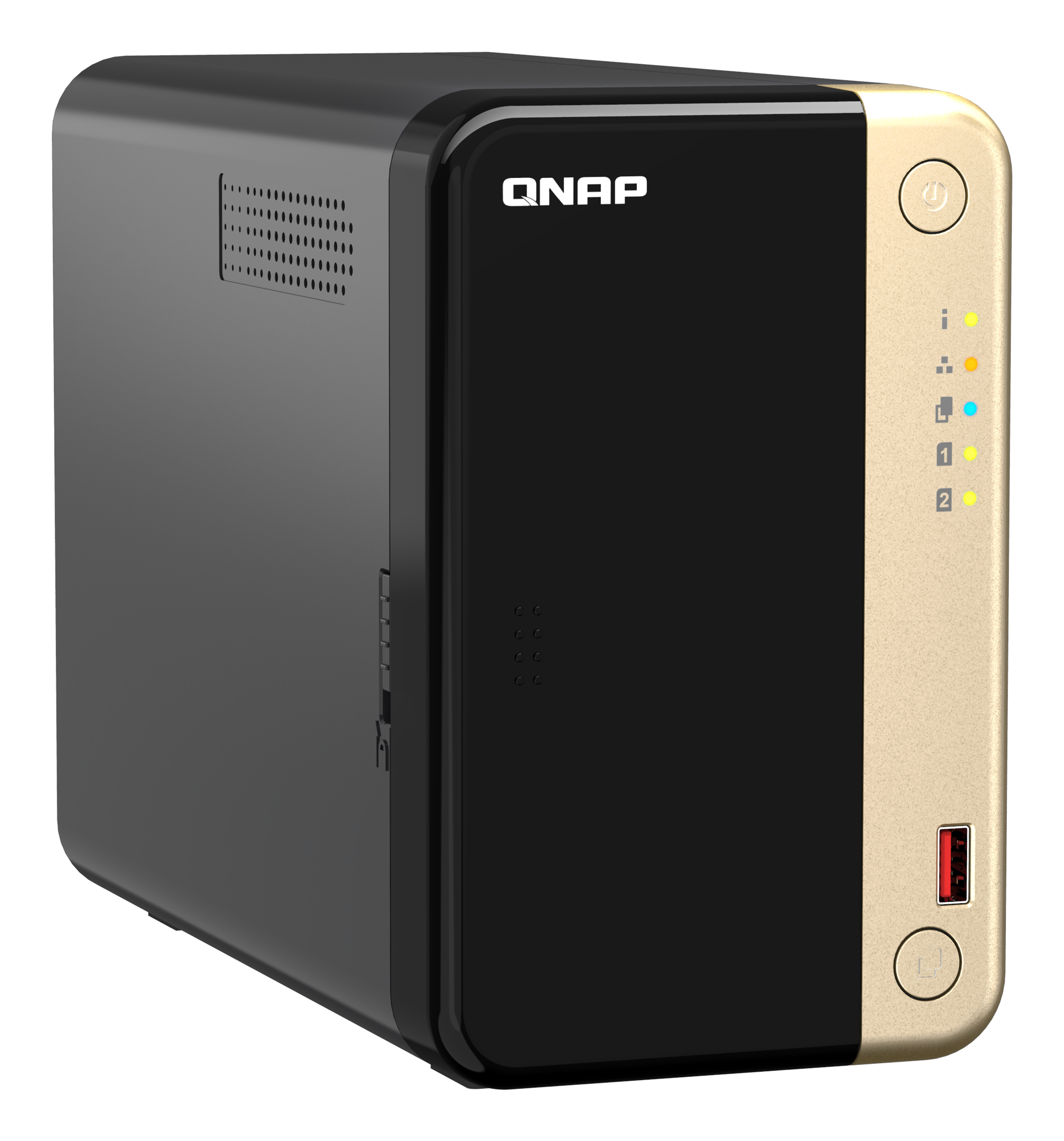 QNAP TS-264 NAS-Server 2 Schächte 8 GB RAM Schwarz, Gold