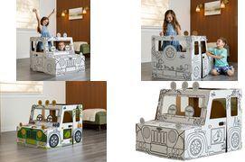 Fellowes Bankers Box XL Spielkarton DINO-TRUCK, Wellpappe mit abgerundenten Kanten, schnell und ohne Klebstoff - 1 Stück (100142509)