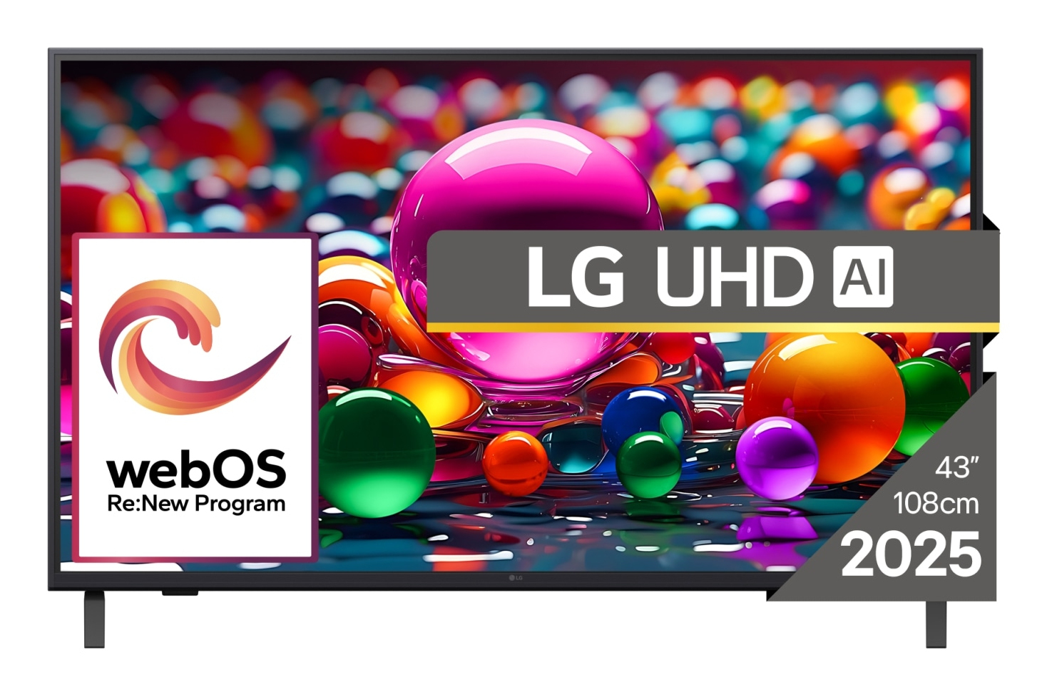 LG 43UA74003LB 43" 4K UHD LED Smart-TV Schwarz