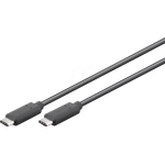 Goobay USB-C™ 3.1 Generation 1 Kabel, schwarz, 3 m - USB-C™-Stecker > USB-C™-Stecker (66509)