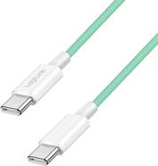 LogiLink USB 2.0 Typ-C Kabel C/m> C/m Nylon 60W gruen (CU0346)