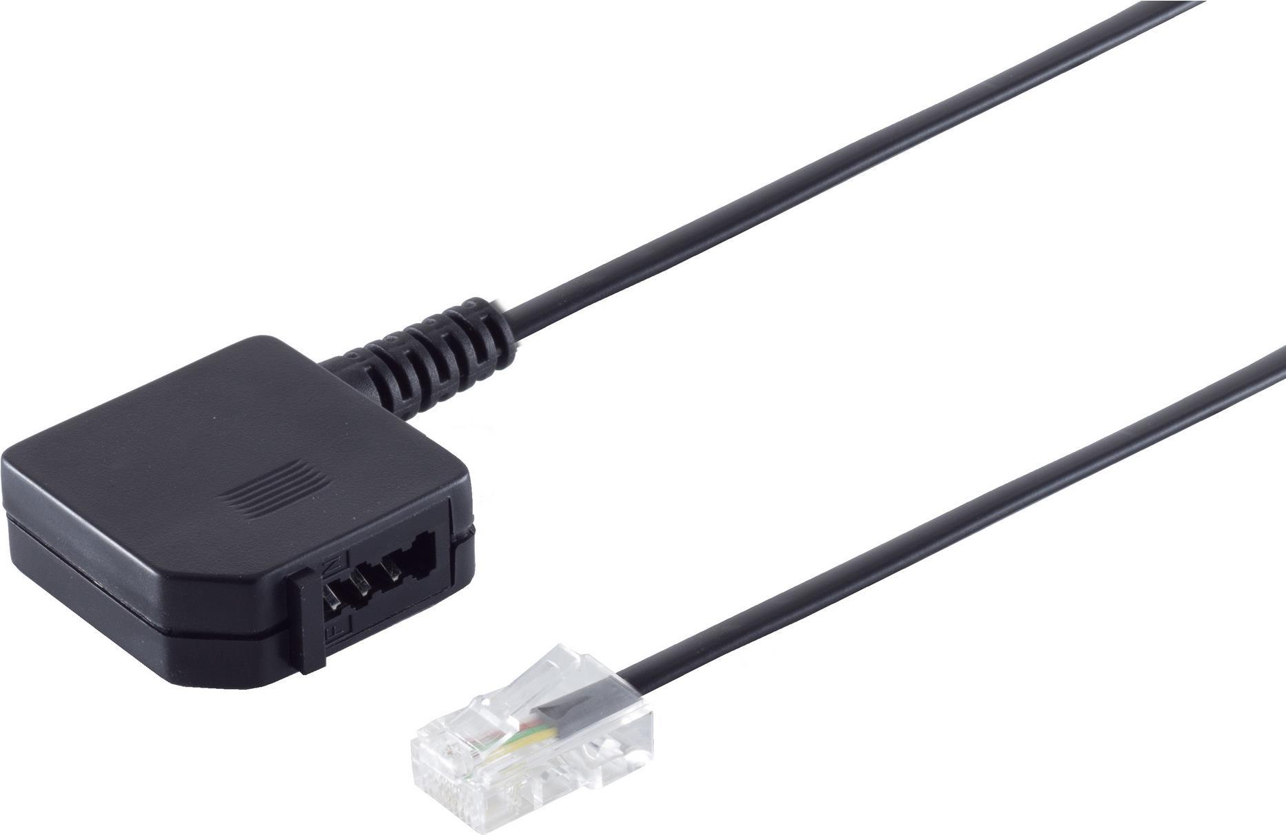S-CONN S/CONN maximum connectivity Telefon Adapter-Western-Stecker 8/4 auf TAE U-Kupplung, 0,2m (710