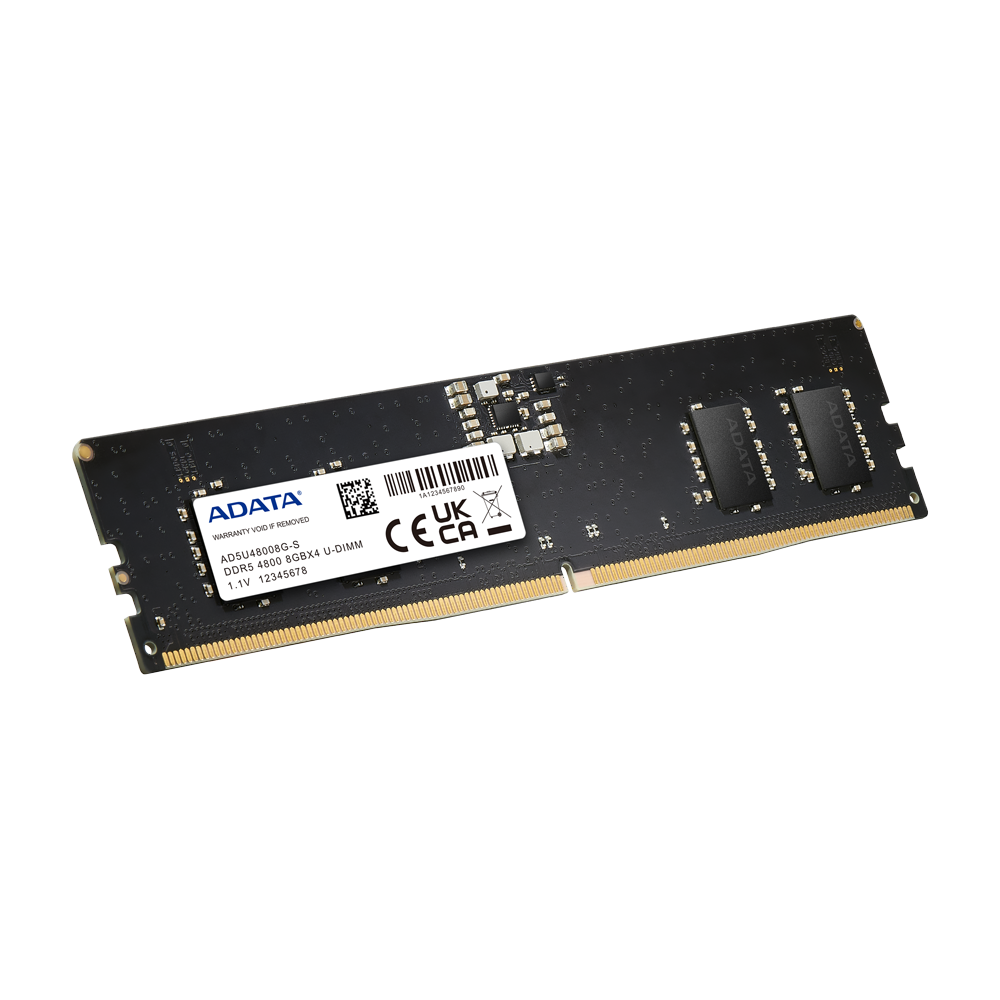 ADATA AD5U48008G-S Speichermodul 8 GB 1 x 8 GB DDR5 4800 MHz ECC (AD5U48008G-S)