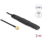 Delock 5G LTE, WLAN Antenne SMA Stecker 2,5 dBi omnidirektional starr schwarz Klebemontage (90101)
