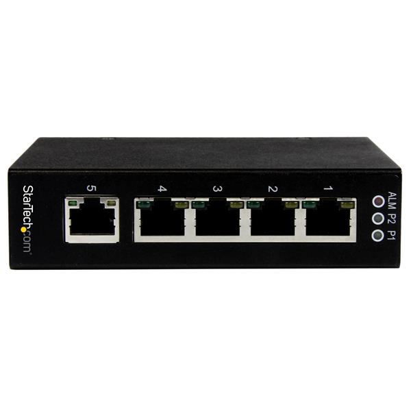 Startech IES51000 5 Port Unmanaged Industrial Gigabit Ethernet Switch Schwarz