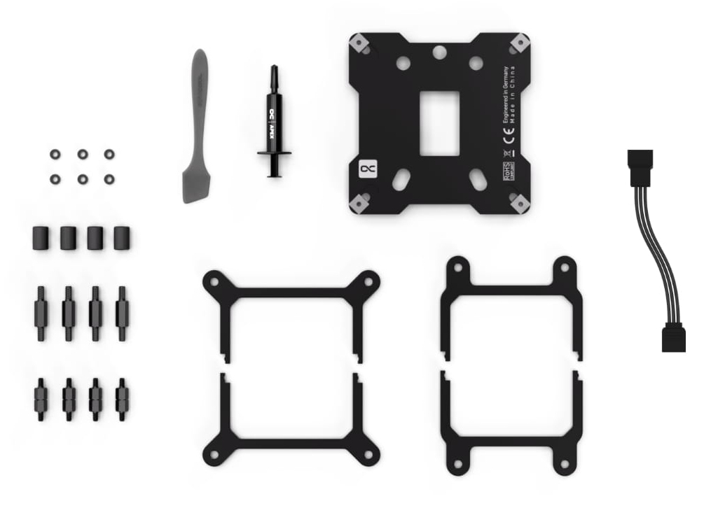 Alphacool Core 1 Aurora LT CPU-Wasserblock ARGB Acryl Schwarz/Transparent