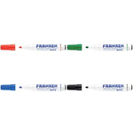 FRANKEN KombiMarker MagWrite, Strichstärke: 1,3 mm, schwarz Tafelschreiber mit Schwamm und Rundspitze, trocken - 4 Stück (Z1708 10)