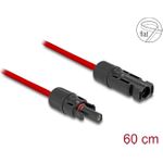 Delock DL4 Solar Flachbandkabel Stecker zu Buchse 60 cm rot (60674)