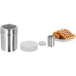 metaltex Puderzucker-/Kakao-Streudose, Inox, silber Material: Edelstahl (105018010)