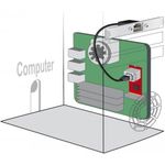 Delock Netzwerk Verlängerungskabel RJ45 Cat.5e 30 cm mit Standard und Low Profile Slotblende (85803)