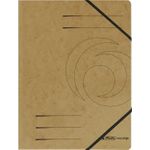herlitz Eckspanner easyorga, A4, Colorspan-Karton, braun mit 2 praktischen Gummizügen, schwarzer Organisationsdruck - 5 Stück (11159662)