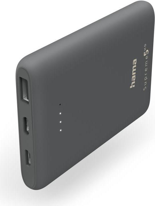 Hama Power Pack Supreme 5HD 5000mAh, Ausgang: USB-C, Grau (00201671)