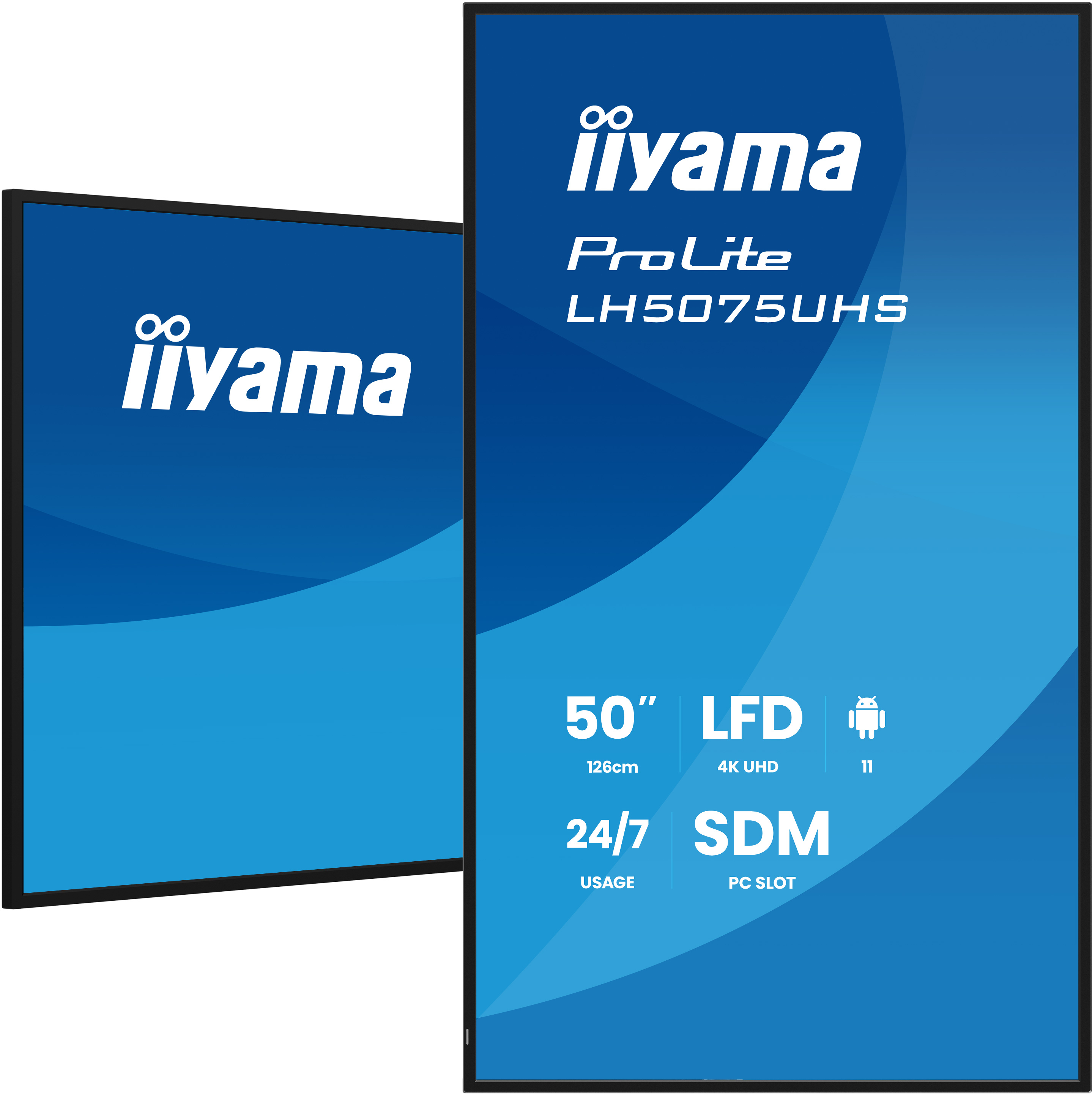 Iiyama ProLite LH5075UHS-B2AG 50" 4K UHD VA Digital Signage Display Schwarz