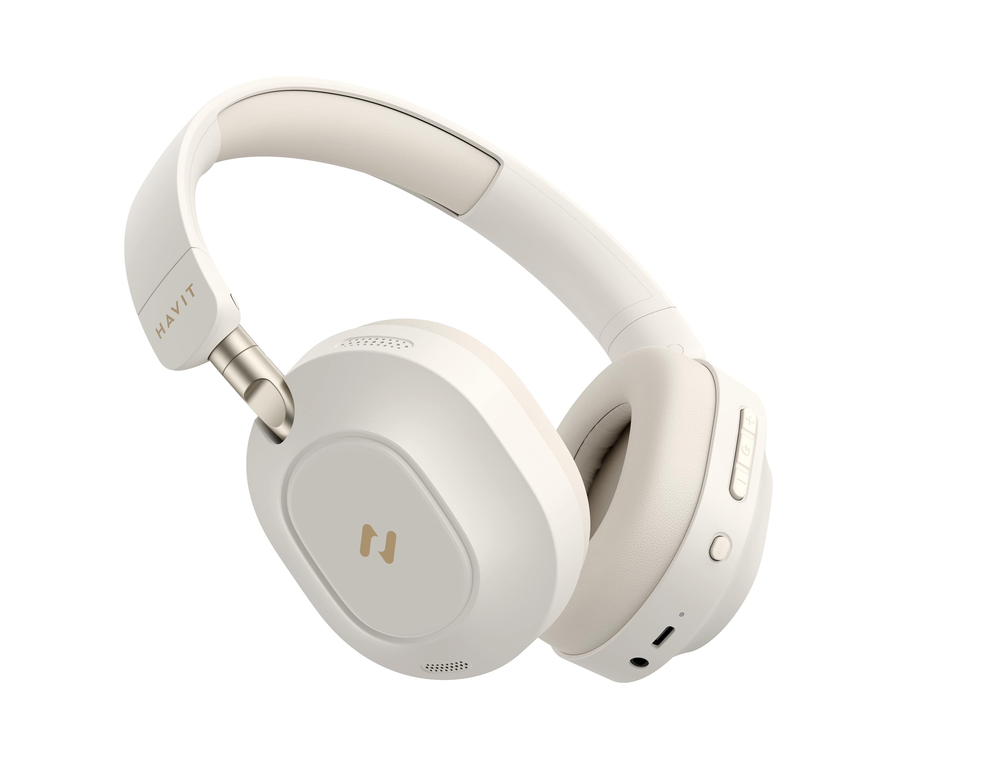HAVIT H668BT Kabellose Bluetooth Kopfhörer 80 h Beige
