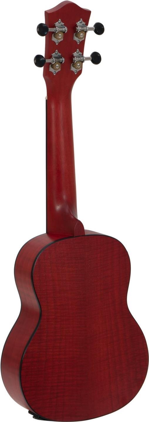 DIMAVERY UK-100 Sopran-Ukulele, flamed red (26255807)