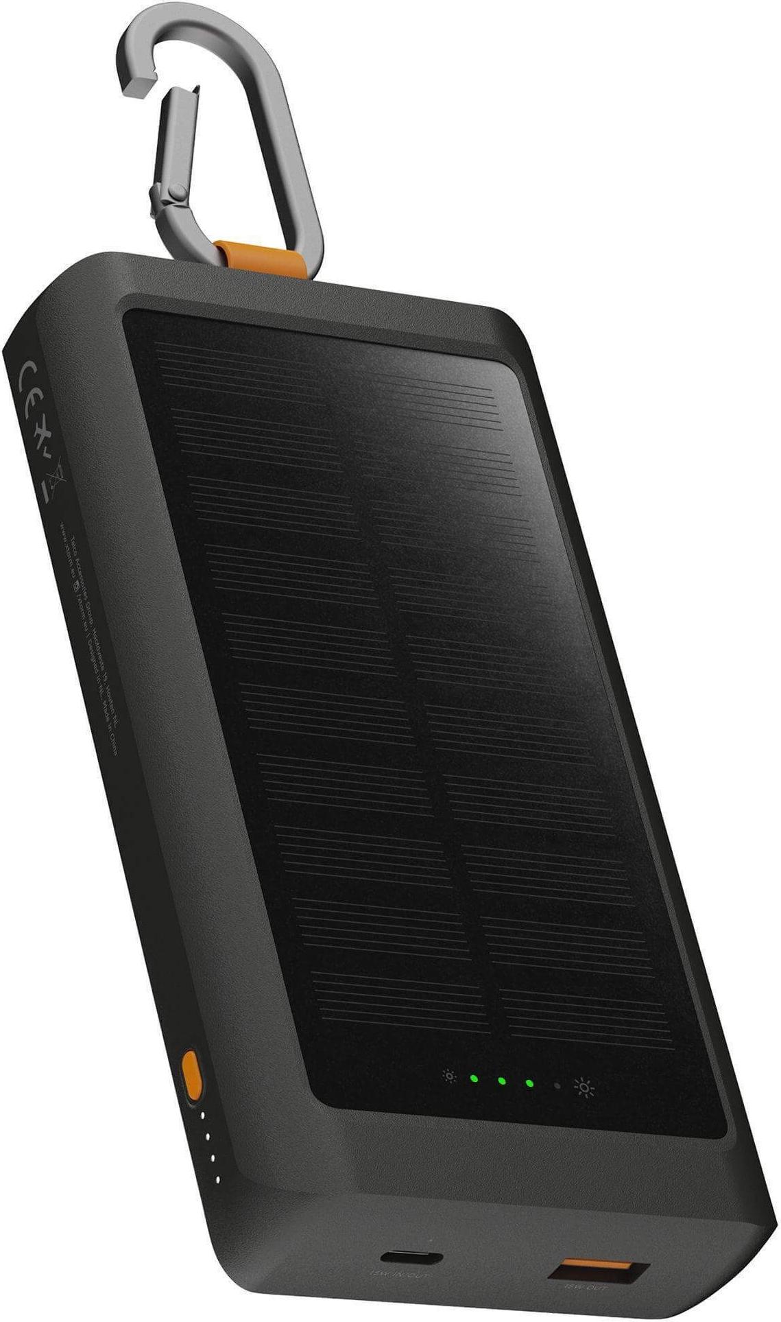 Xtorm Go2 Series Solar Powerbank 10.000mAh 15W 1x USB-C / 1x USB-A charcoal schwarz (XG2S101)