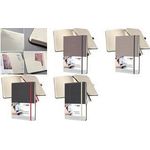 sigel Notizbuch Conceptum Design Casual, DIN A4, grau/rot Dot-Liniatur (punktkariert), Hardvover in Echtleder-Optik, - 1 Stück (CO694)