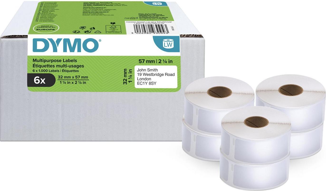 DYMO LabelWriter Medium - Mehrzwecketiketten 57 x 32 mm Weiß