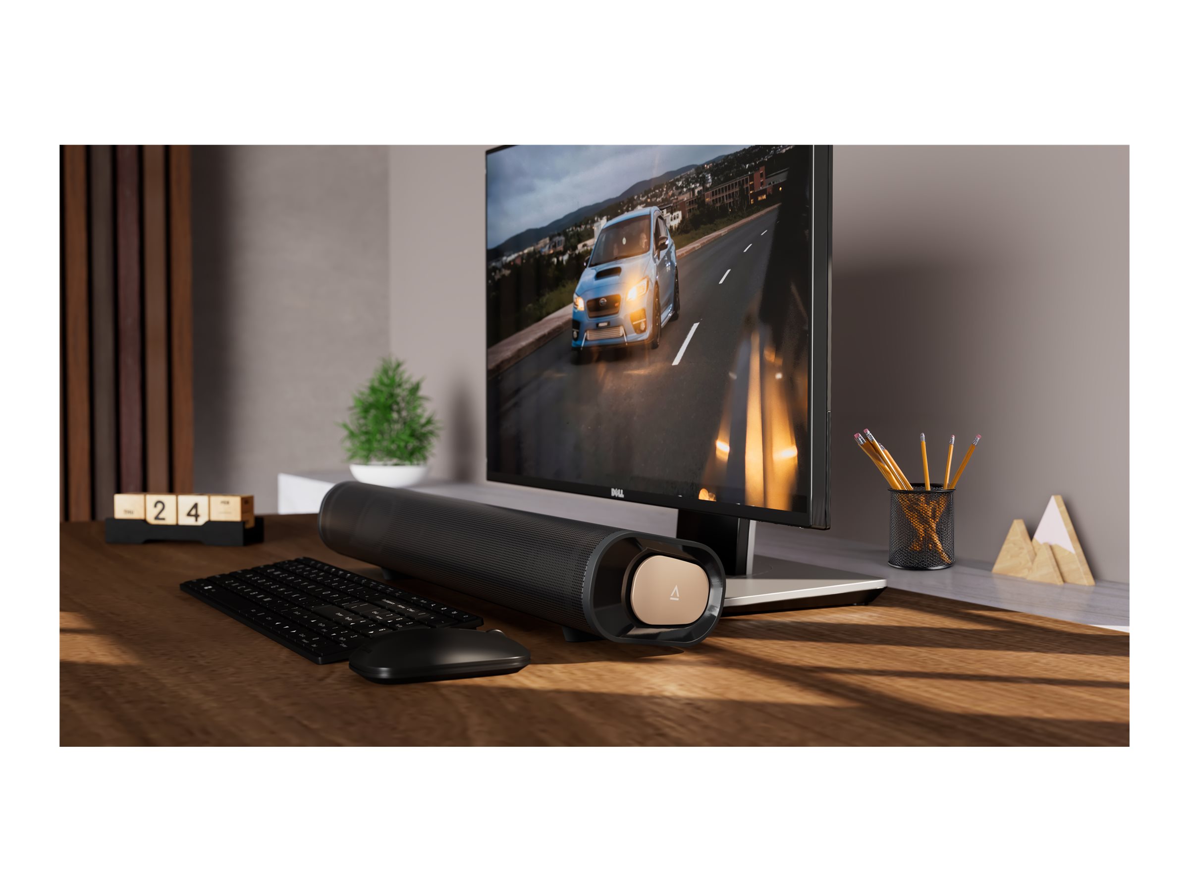 Creative Labs Creative Stage Pro 2.1 Soundbar mit Subwoofer 80 Watt Bluetooth USB Schwarz